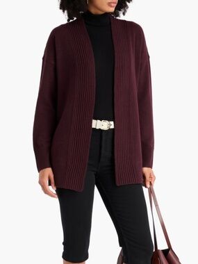 Vince Wool-Cashmere Longline Cardigan | Minimalist Luxe Layering Staple, sz Med